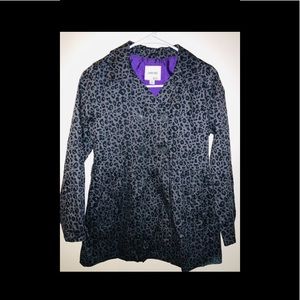Black Leopard Print Girls Jacket